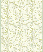 Light Green Botanical Vine Pattern Rug