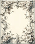 Elegant Floral Scrollwork Patterned Rug