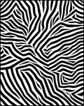 Bold Black White Zebra Stripe Pattern Rug