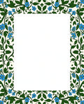 Vine Floral Blue Accent Rug
