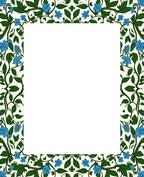 Vine Floral Blue Accent Rug