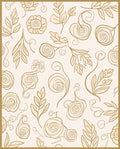 Floral Swirls Leaf Pattern Design Rug