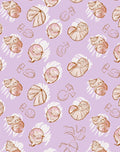 Botanical Outline With Pink Wash Pattern Rug