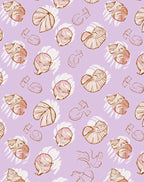 Botanical Outline With Pink Wash Pattern Rug