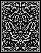 Intricate Black White Floral Patterned Rug