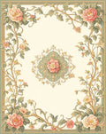 Elegant Floral Vine Pattern Rug