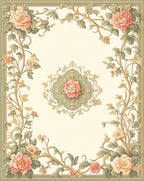 Elegant Floral Vine Pattern Rug