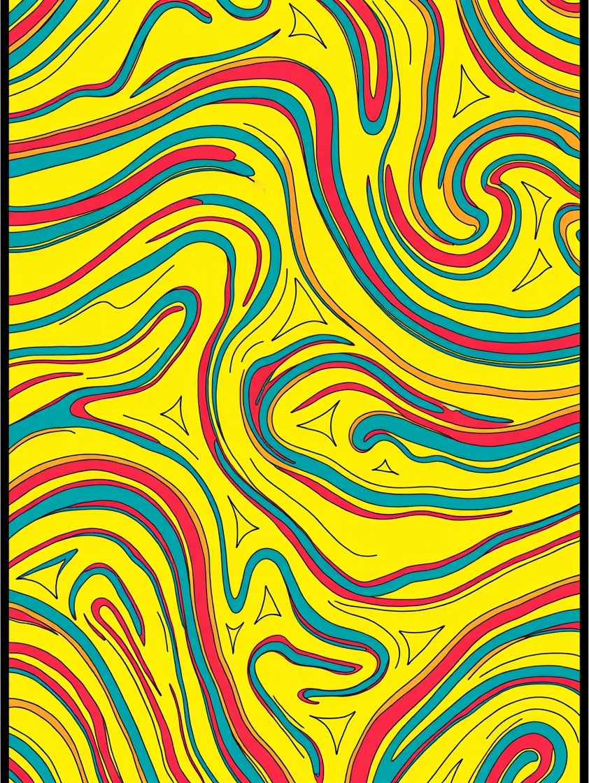 Vibrant Swirl Pattern Rug
