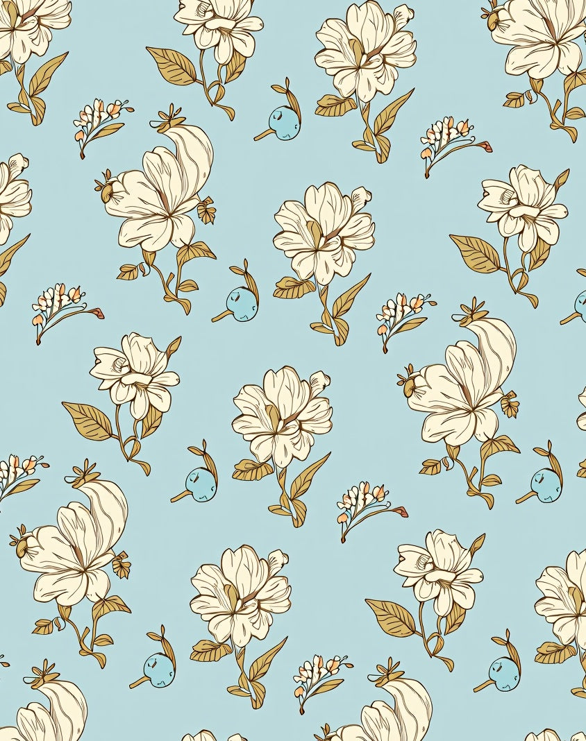Charming Vintage Floral Pattern Design Rug
