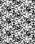 Abstract Black And White Floral Pattern Rug
