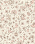 Whimsical Floral Cat Pattern Design Rug