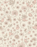 Whimsical Floral Cat Pattern Design Rug
