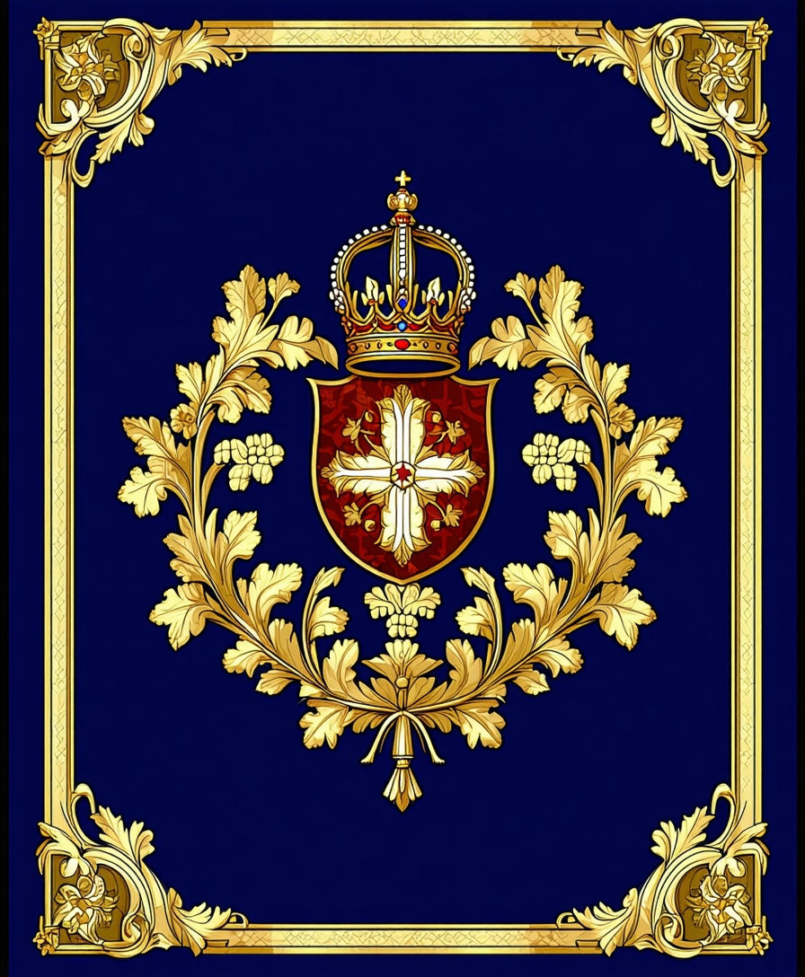 Royal Crest Scrollwork Decorative Rug