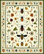 Nature Insect Floral Pattern Rug
