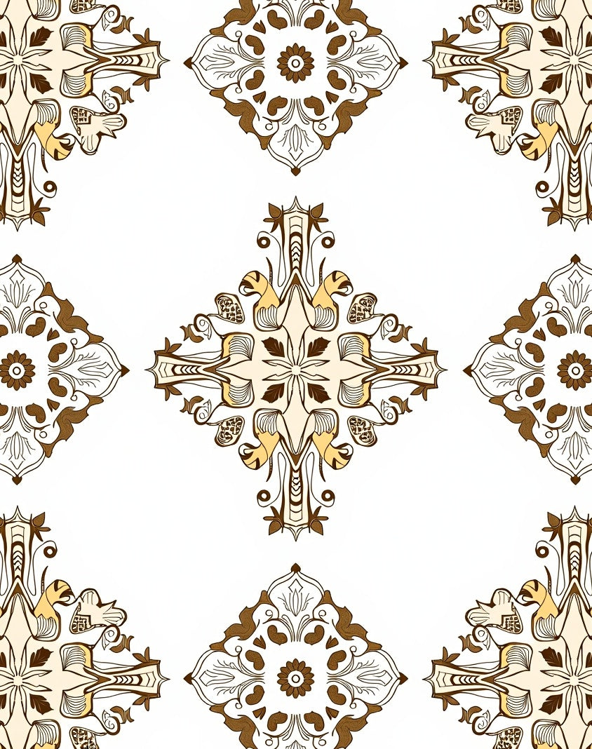 Intricate Floral medallion Pattern Rug