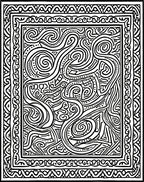 Abstract Swirls Lines Rug