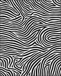 Abstract Flowing Wavy Lines Design Rug