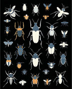 Insect Collection Pattern Rug