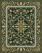 Elegant Floral And Leaf Pattern Rug