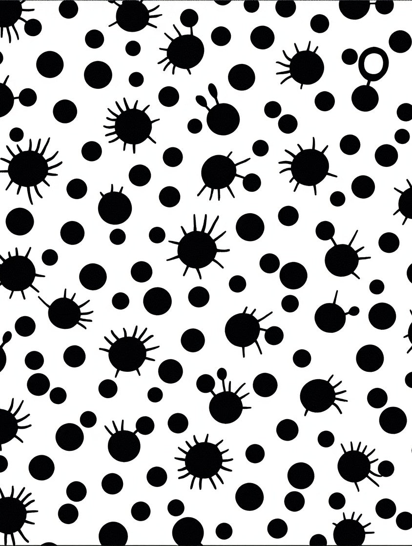 Abstract Splatter Dot Pattern Rug