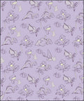Delicate Floral Outline Pattern Rug