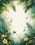 Lush Greenery 2 Butterflies Accent Rug