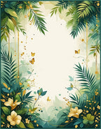 Lush Greenery 2 Butterflies Accent Rug