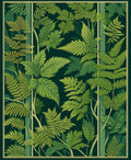 Lush Green Fern Forest Canopy Rug