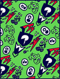 Graffiti Bold Red Cartoon Mashup Rug