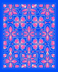Vibrant Pink Floral Pattern Rug