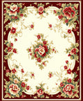 Rich Floral Garden Medallion Design Rug