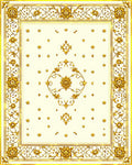 Golden Floral Medallion Detailed Pattern Rug