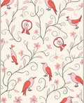 Whimsical Bird and Bloom Pattern Rug