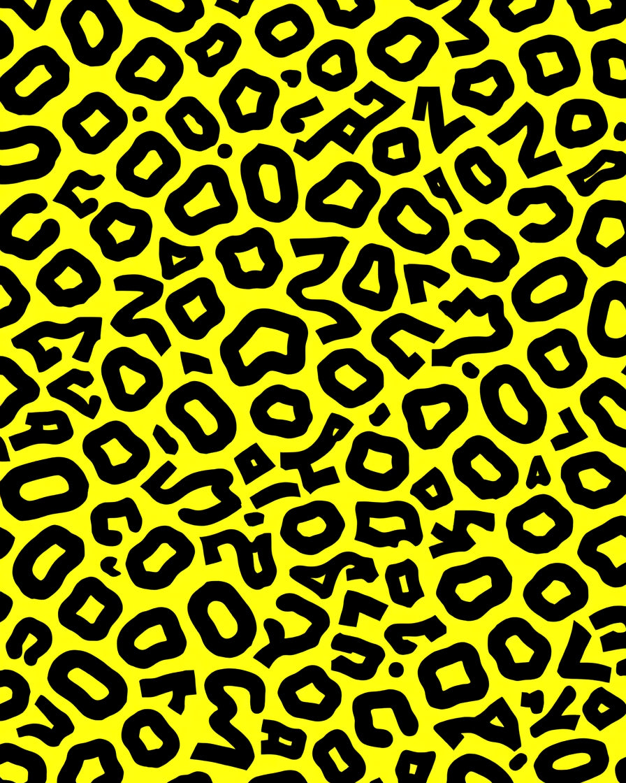 Bold Black Leopard Print Design Rug