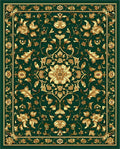 Emerald Gold Floral Opulence Rug