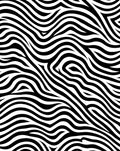 Abstract Black White Wavy Lines Rug