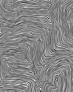 Abstract Black White Contour Pattern Rug