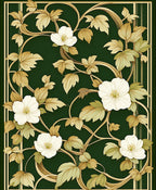 Elegant Floral Vine Pattern Rug