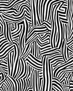 Monochrome 2 Tone Abstract Wavy Stripes Rug