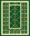Emerald Gold Floral Geometric Rug