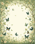 Whimsical Butterfly Blossom Garden Rug