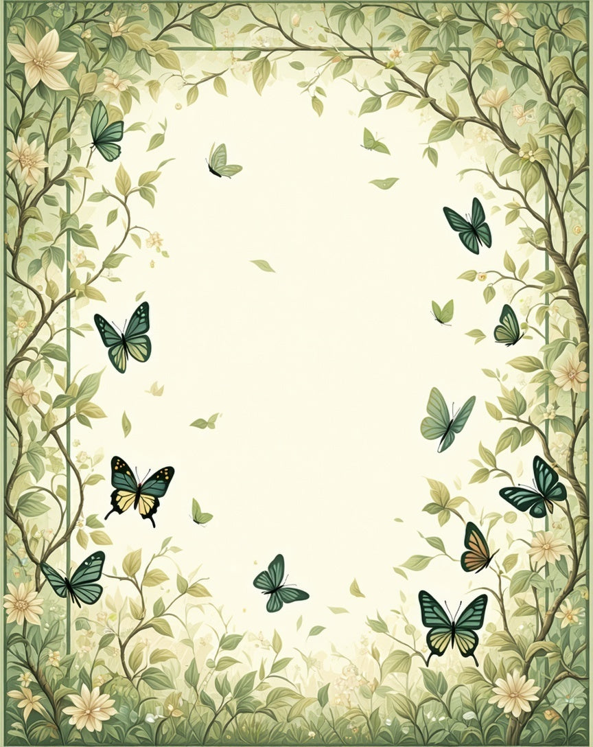 Whimsical Butterfly Blossom Garden Rug