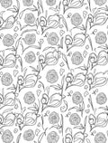 Whimsical Outline Floral Sketch Rug