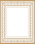 Elegant Gold Interlocking Square Frame Design Rug