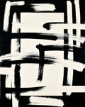 Bold Abstract Brushstroke Geometric Pattern Rug
