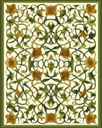 Art Nouveau Floral Vines Pattern Rug