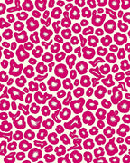 Bold Pink Flower Animal Print Rug