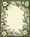 Elegant Floral Vine Border Design Rug