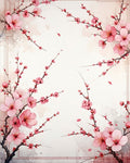 Cherry Blossom Branches watercolor design Rug