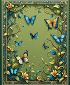 Enchanted Butterfly Floral Garden Rug